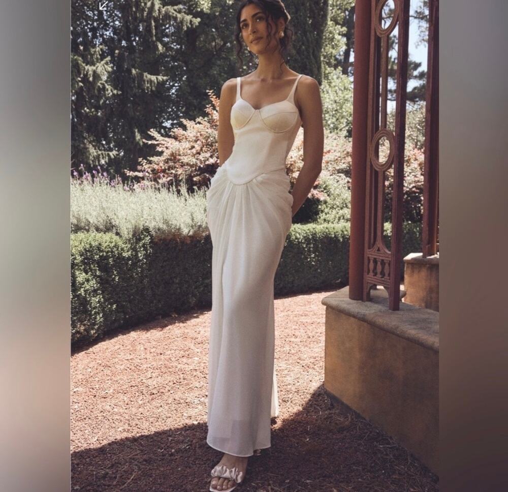 Meshki Leila Satin Corset Maxi Dress